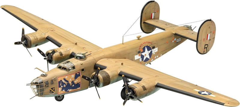 Revell 03831 03831-B-24D Liberator 1:48 originalgetreuer Modellbausatz für Experten, unlackiert