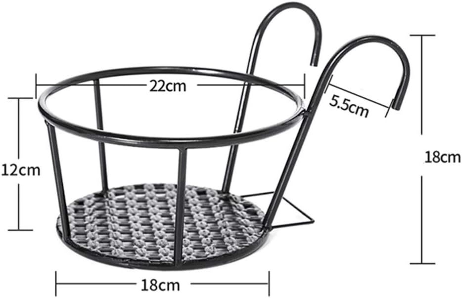 HEMOTON Eisen Kunst Hängende Körbe Blumentopfhalter Kleiderbügel 3Er Pack - Ideal für Terrassenbalko