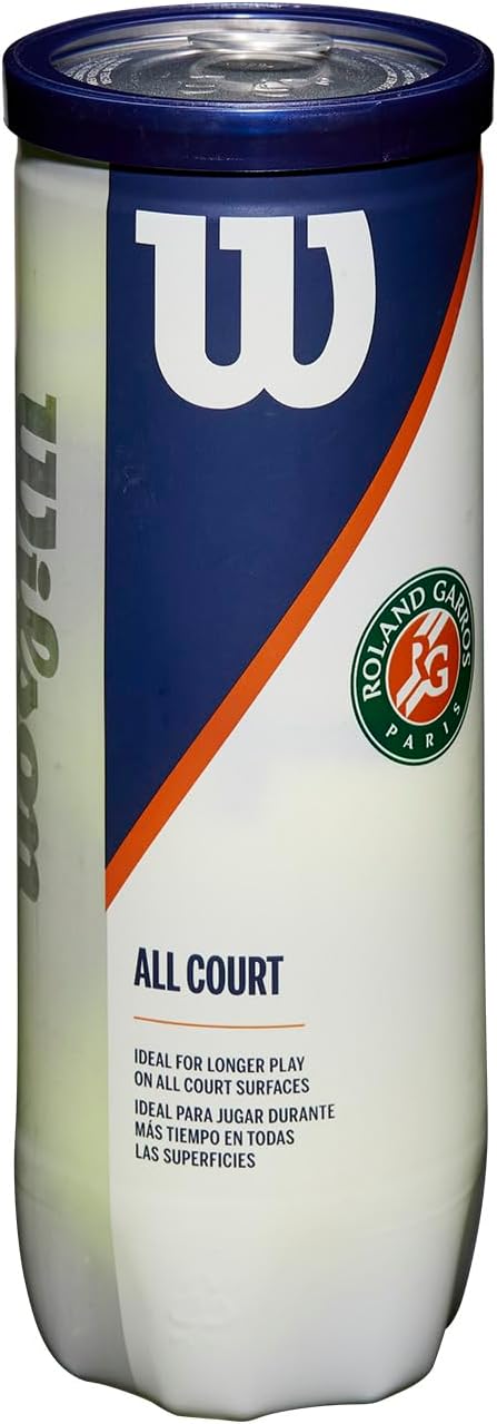 Wilson Unisex-Adult Roland Garros All Court Tennisbälle Yellow 3 Bälle (Packung mit 4) Single, Yello
