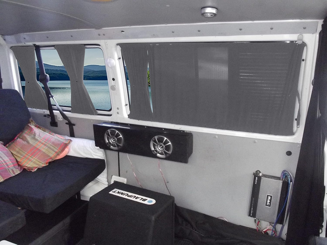 BREMER SITZBEZÜGE Mass Gardinen Vorhänge Sonnenschutz kompatibel mit VW T4 Transporter Caravelle Lan