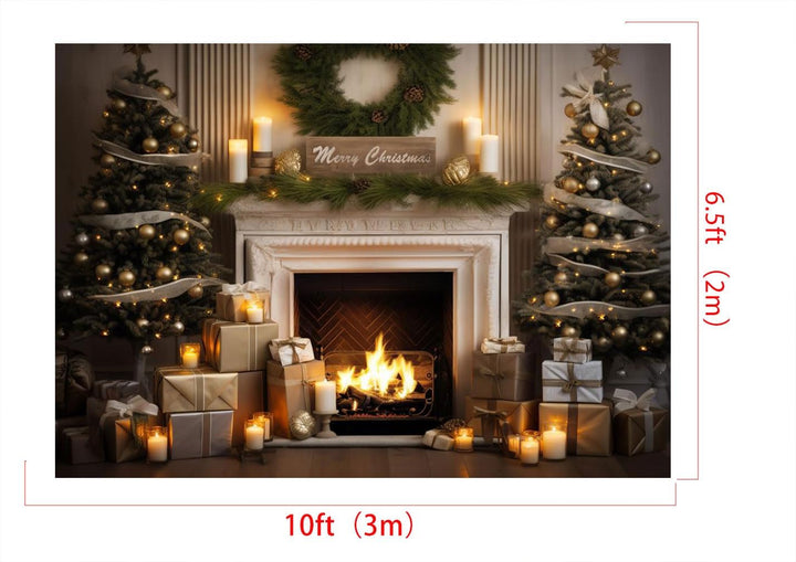 Kate 3x2m Weihnachtsbaum Hintergründe Kamin Backdrop Party Dekoration Hintergrund Weihnachten Fotogr