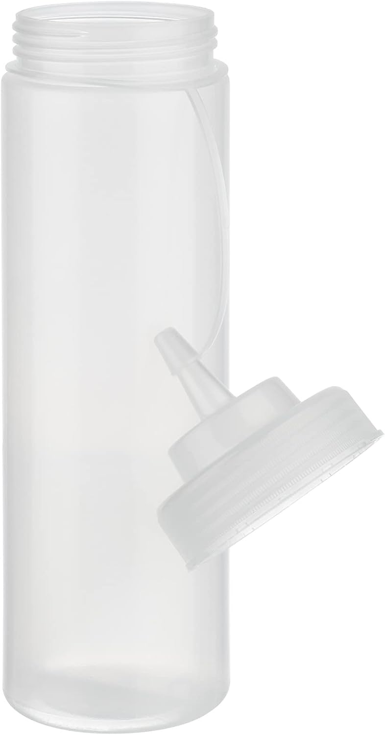 APS Quetschflasche, 6er Set Ø 7 cm, H: 26,5 cm, 760 ml Polyethylen, transparent mit Schraubdeckel mi