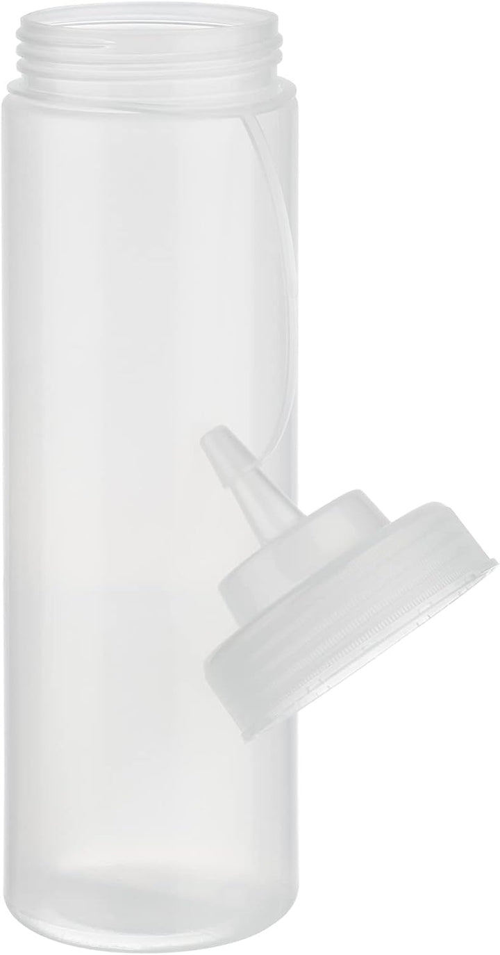 APS Quetschflasche, 6er Set Ø 7 cm, H: 26,5 cm, 760 ml Polyethylen, transparent mit Schraubdeckel mi