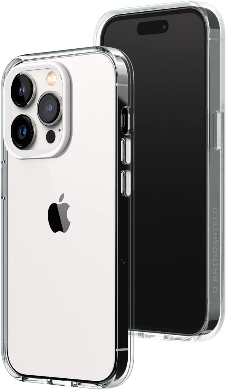 RhinoShield Crystal Clear Case kompatibel mit [iPhone 14 Pro] | Fortschrittliche Vergilbungsresisten