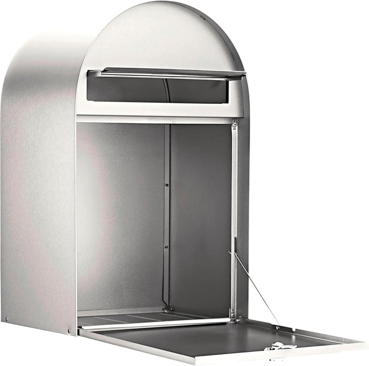 Burg-Wächter Briefkasten Edelstahl mit Öffnungsstopp, A4 Einwurf-Format, Rostfrei, Nordic 3680 Edels