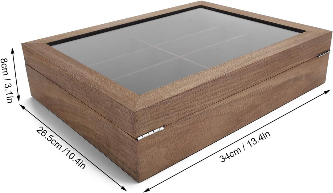 Zyyini Brillenbox zur Aufbewahrung 8 Brillen, 13,4 x 10,4 x 3,1 Zoll Sonnenbrillen Präsentation Bril