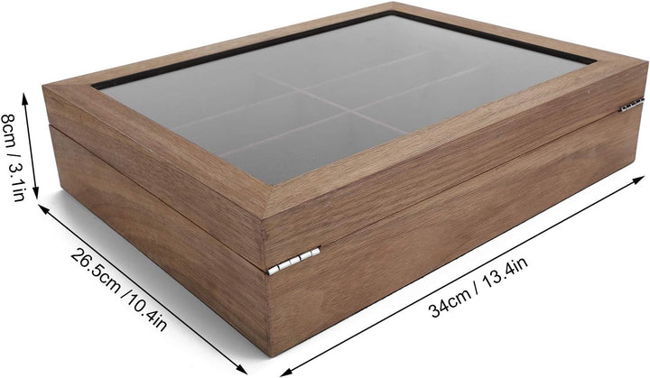 Zyyini Brillenbox zur Aufbewahrung 8 Brillen, 13,4 x 10,4 x 3,1 Zoll Sonnenbrillen Präsentation Bril