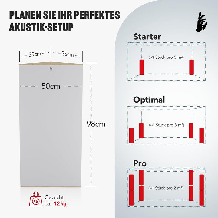 Addictive Sound Bassfalle Ecke Standard, Bass Trap Eckabsorber, Apfel, Apfel