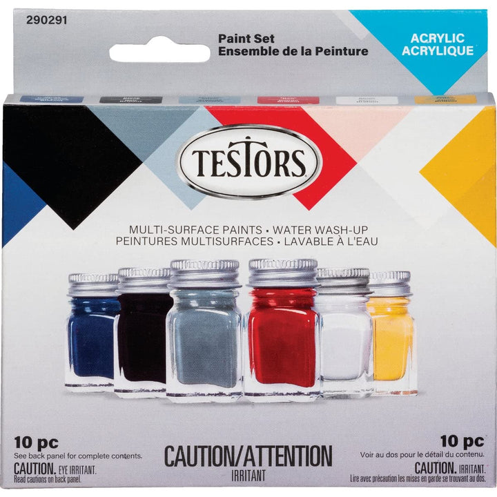 Testors Wooden Derby Car Acrylic Paint Set 6/Pkg-Primary