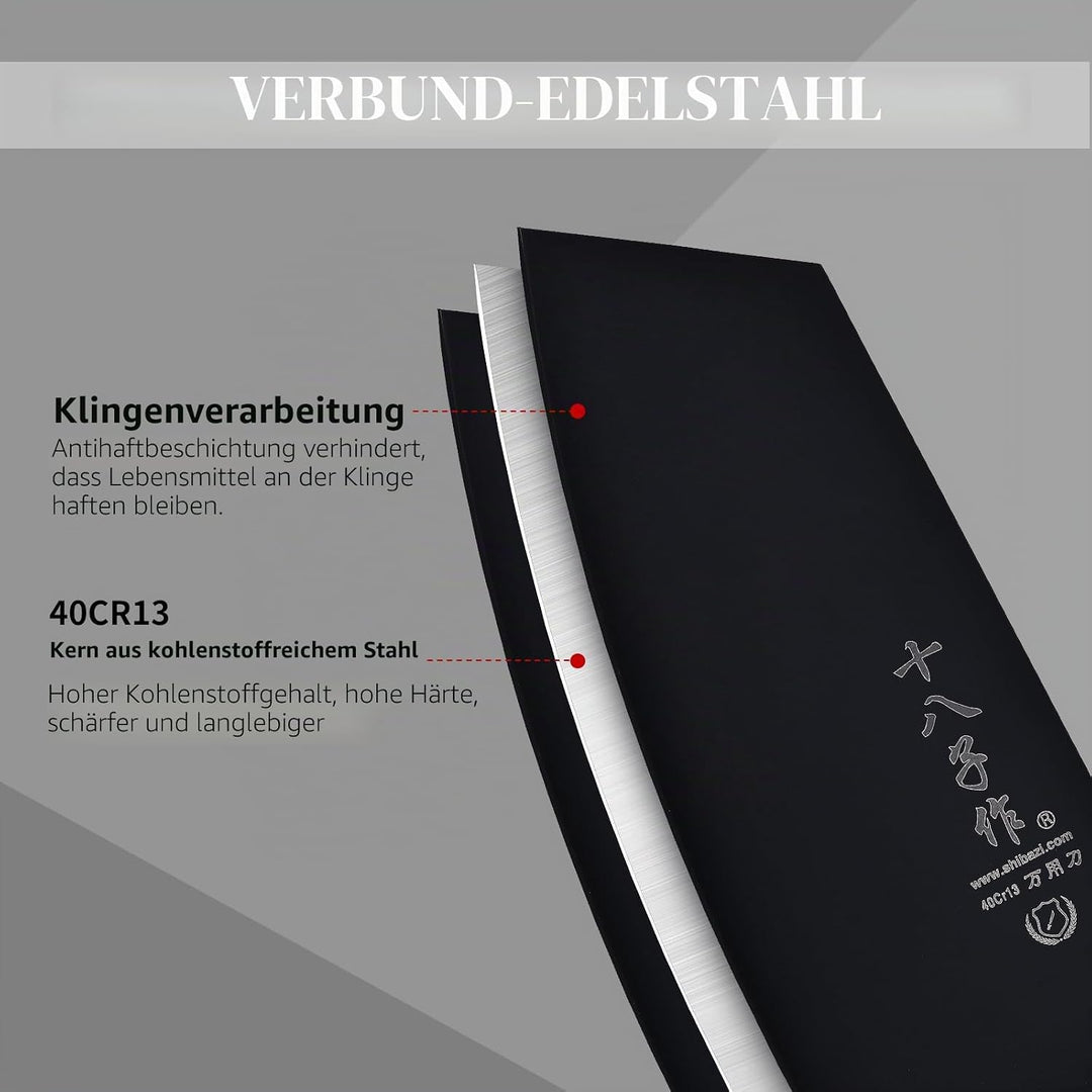SHI BA ZI ZUO Küchen Messer Professionelles Küchenmesser Gemüsemesser für Müheloses,Kochmesser aus E