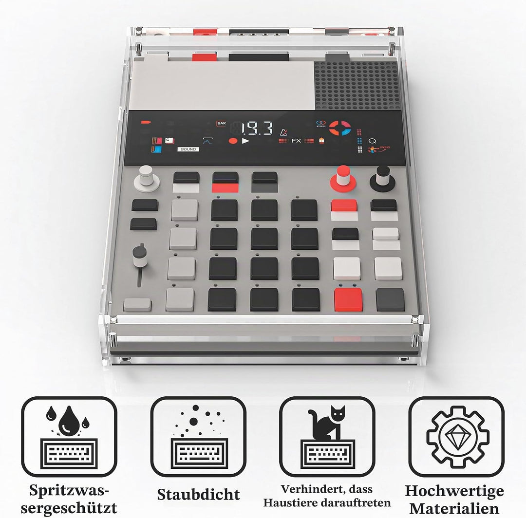 Geekria Audio Samplers Clear Acrylic Case Protector, Magnetic Closing Dust Cover, Compatible with Te