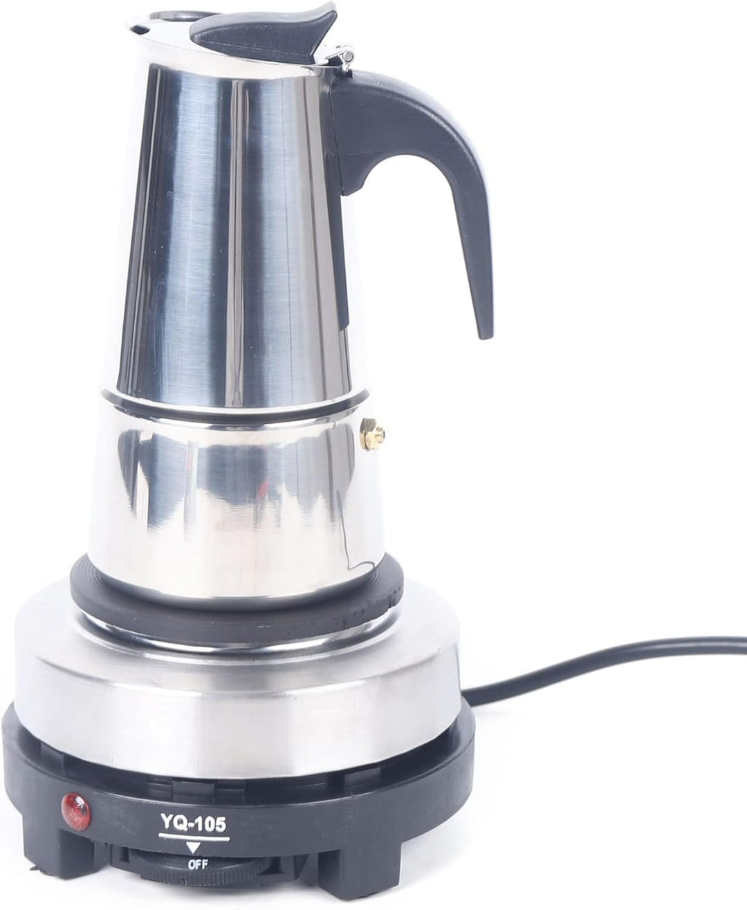 500W Elektrisch Espressokocher Edelstahl Kaffeekanne 200ml 4 Tassen Mokkakanne Elektrisch Kaffeekoch