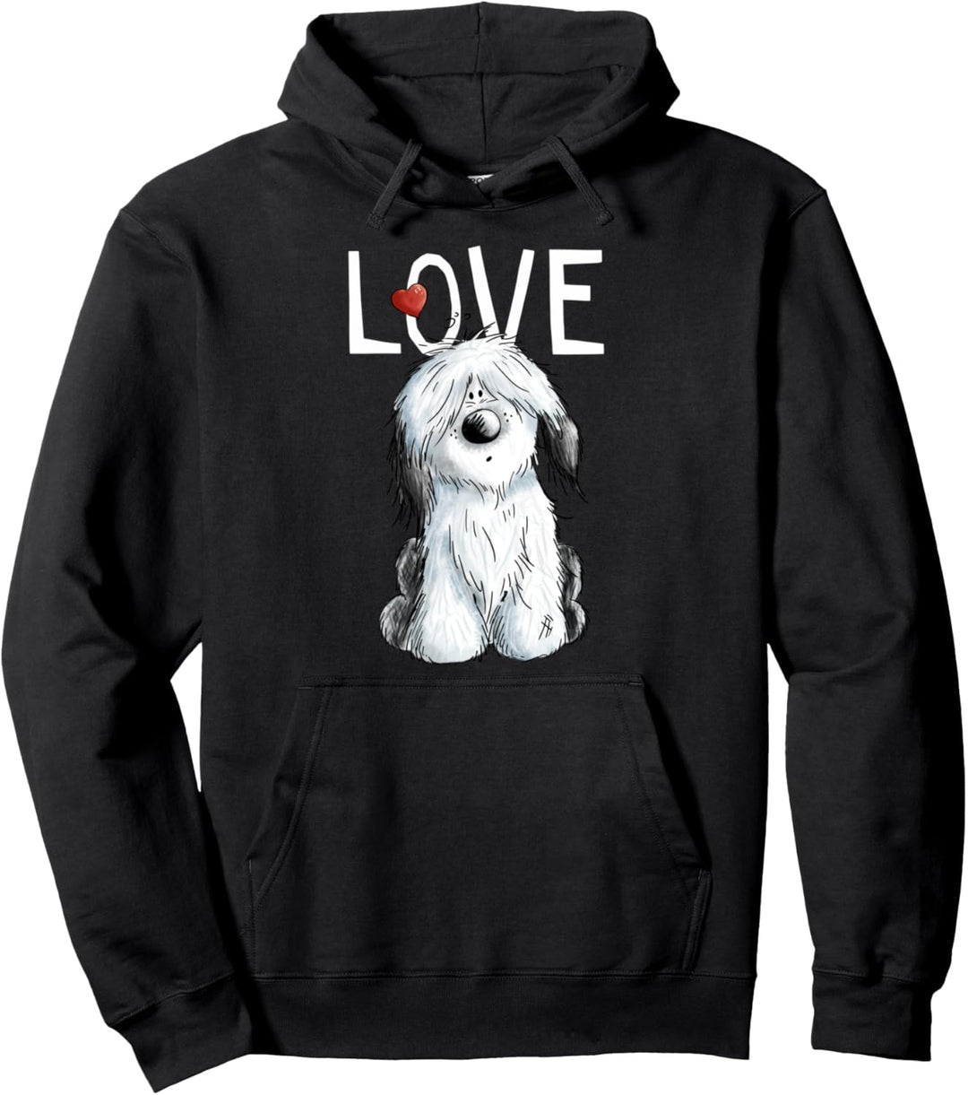 Bobtail Love I Old English Sheepdog Freunde Pullover Hoodie