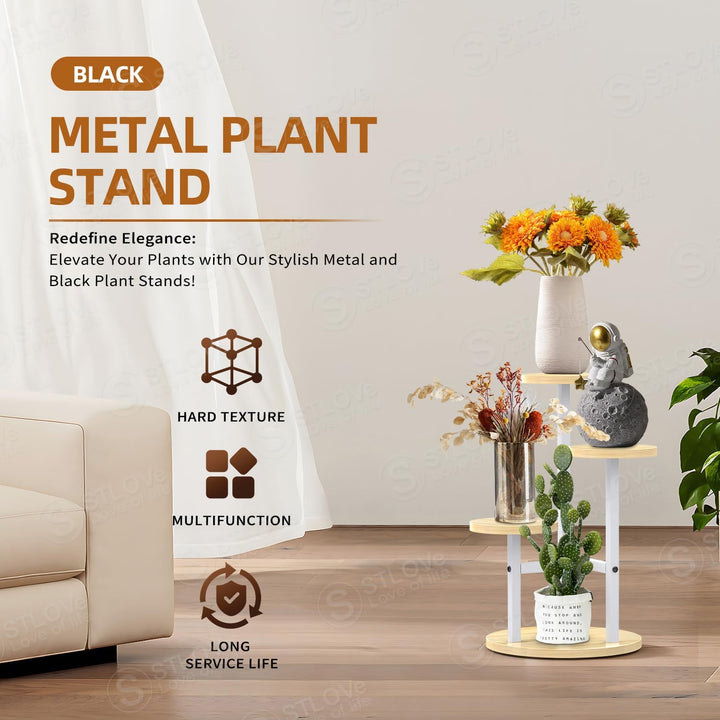 Pflanzenregal, STLOVe® Blumenständer, 3 Etagen Blumenregal, Pflanzenständer, Blumentreppe für Zimmer