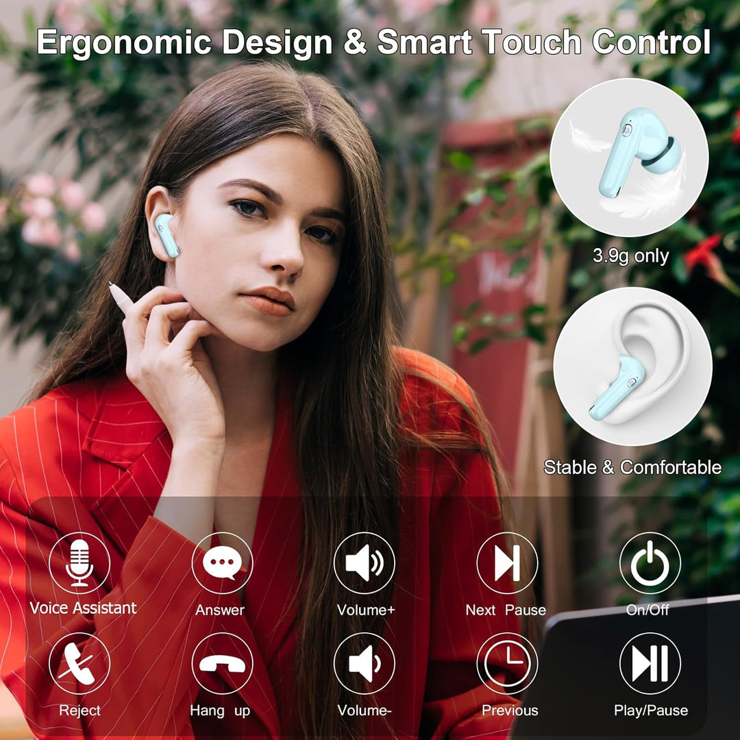 Nerunsa Bluetooth Kopfhörer, Kopfhörer Kabellos Bluetooth, Kabellose Bluetooth Kopfhörer, 2026 In Ea