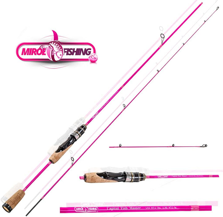 UL Forellenset Angelset Pink Edition. Sofort einsatzbereit ! 180cm UL Rute Girl Angelrolle Expert500