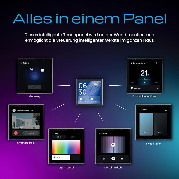 Extralink Smart Life Control Panel, Smart Home Panel, WiFi Smart Schalter, Bluetooth, Zigbee, Smarth