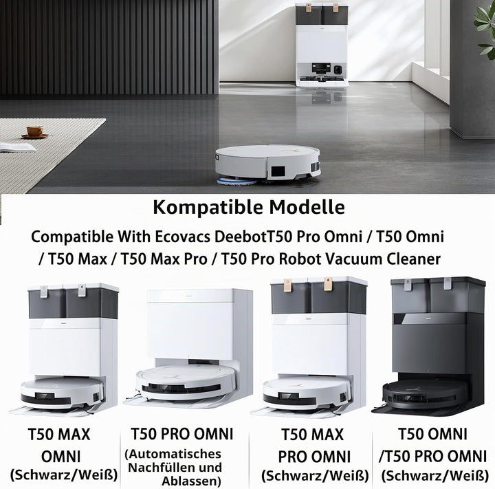 17 Stück Zubehör für Ecovacs DEEBOT T50 Pro Omni / T50 Omni /T50 Max /T50 Max Pro /T50 Pro Staubsaug