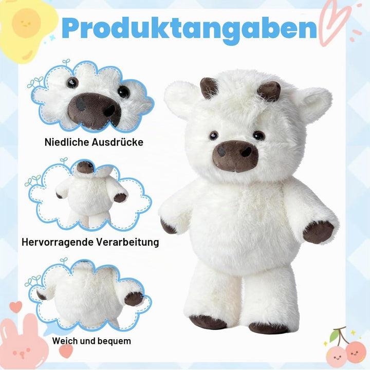 Hochlandrind Kuh Kuscheltier, Hochlandrind Plush, Running Cow Plush, Realistische Kuh Plüschtier, Hi