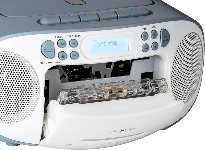 Reflexion CD-Player mit Kassette und DAB-Radio für Netz- und Batteriebetrieb (PLL UKW-Radio, DAB+, L