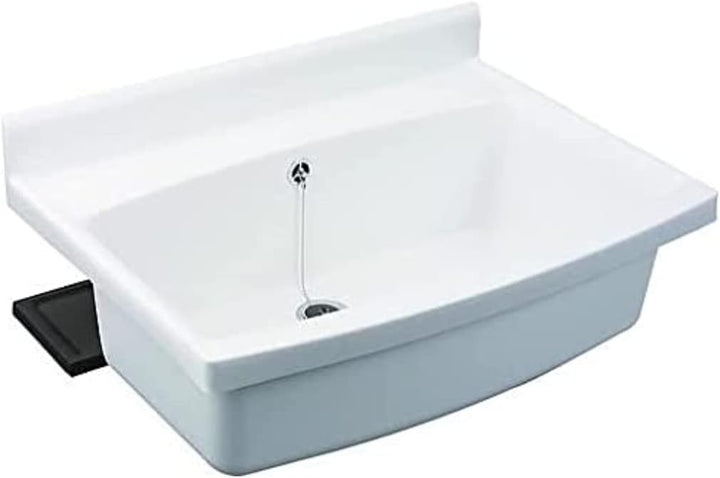 SANIT maxi Wandausgussbecken weiss (Ausgussbecken aus schlagfesten Kunststoff, Breite 70 cm, Fassung