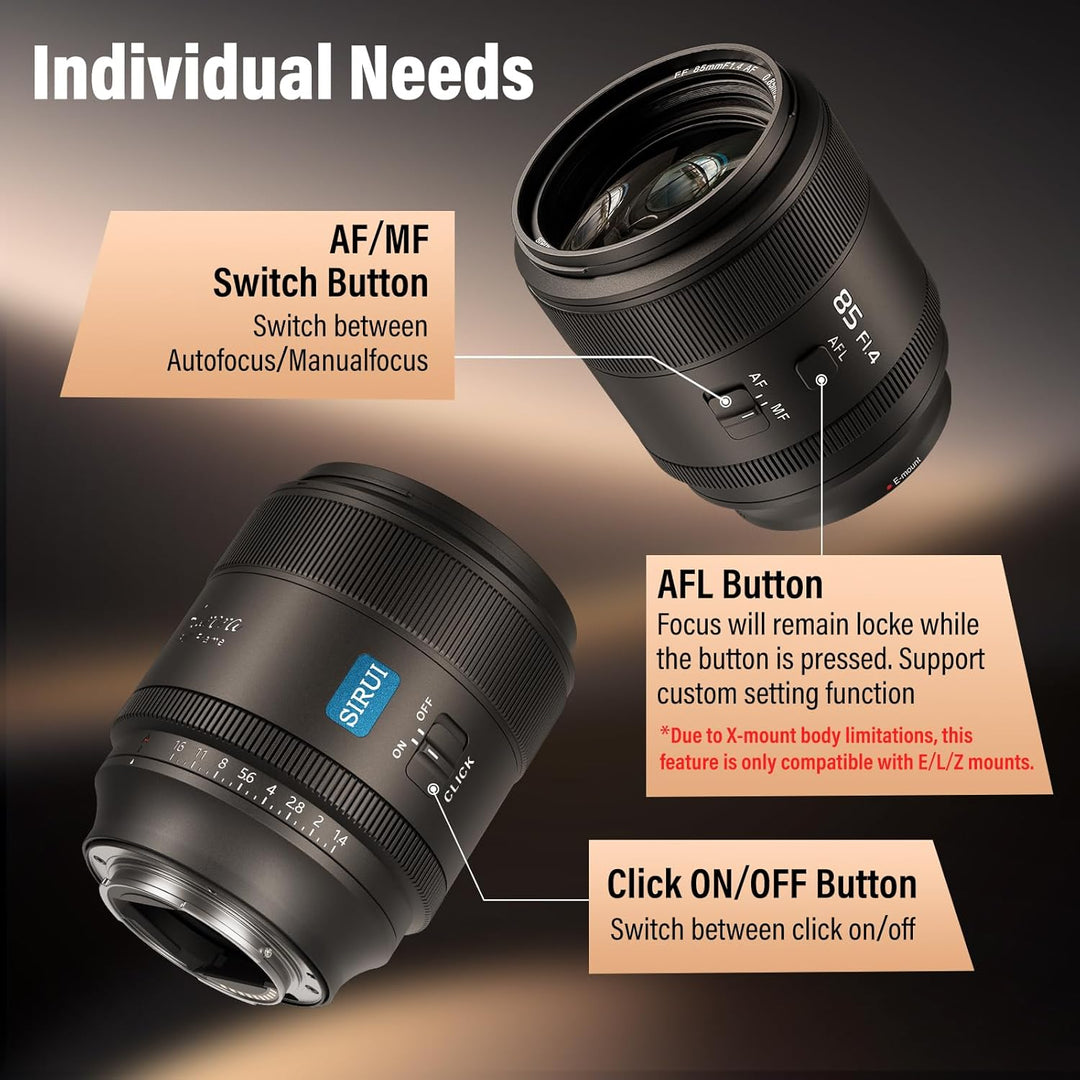 SIRUI Aurora 85 mm F1.4 Vollformat Autofokusobjektiv, Teleobjektiv Prime Portrait für E-Mount-Kamera