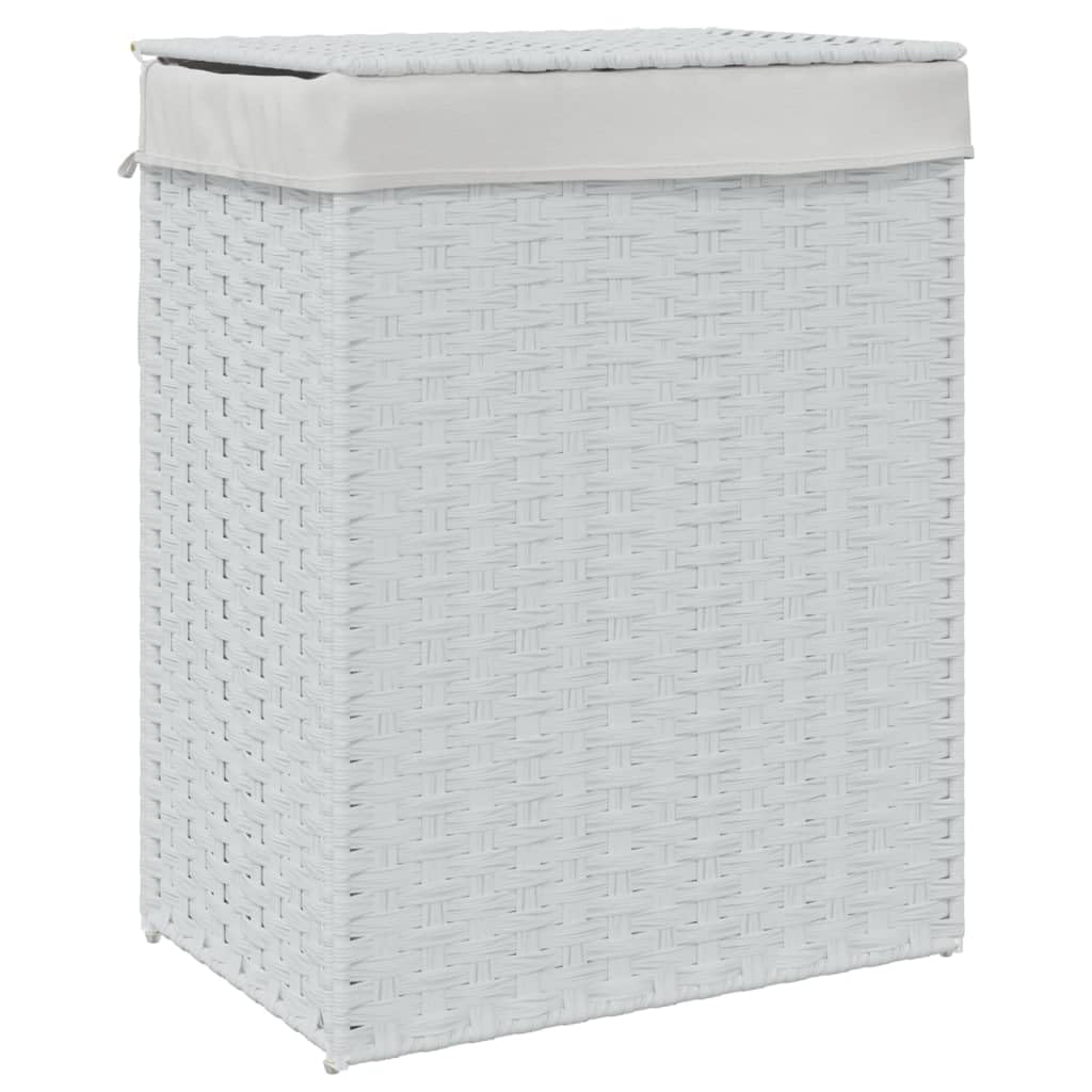 vidaXL Wäschekorb, Wäschesammler mit Innentasche Deckel, Klappbar Wäschebox Wäschesack, Wäschetruhe