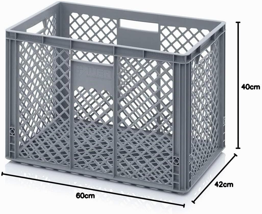 Auer Packaging Eurobehälter 60 x 40 x 42 durchbrochen, Bäckerkiste Gemüsekiste grosse Plastikbox Eur