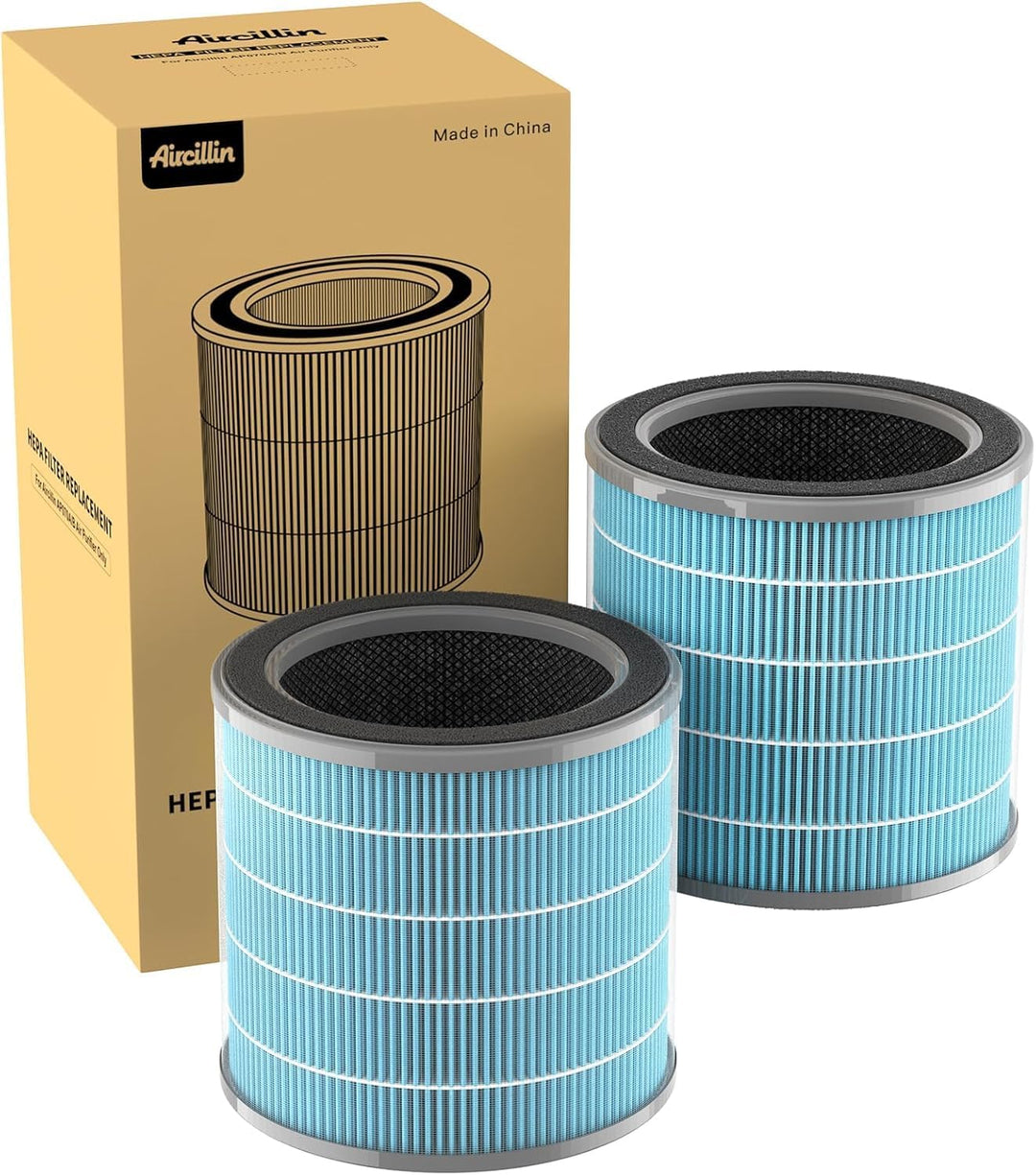 Aircillin 2 Pack Luftreiniger AP070A & AP070B Ersatzfilter, 5-Stufiges Filtersystem, H13 True HEPA F