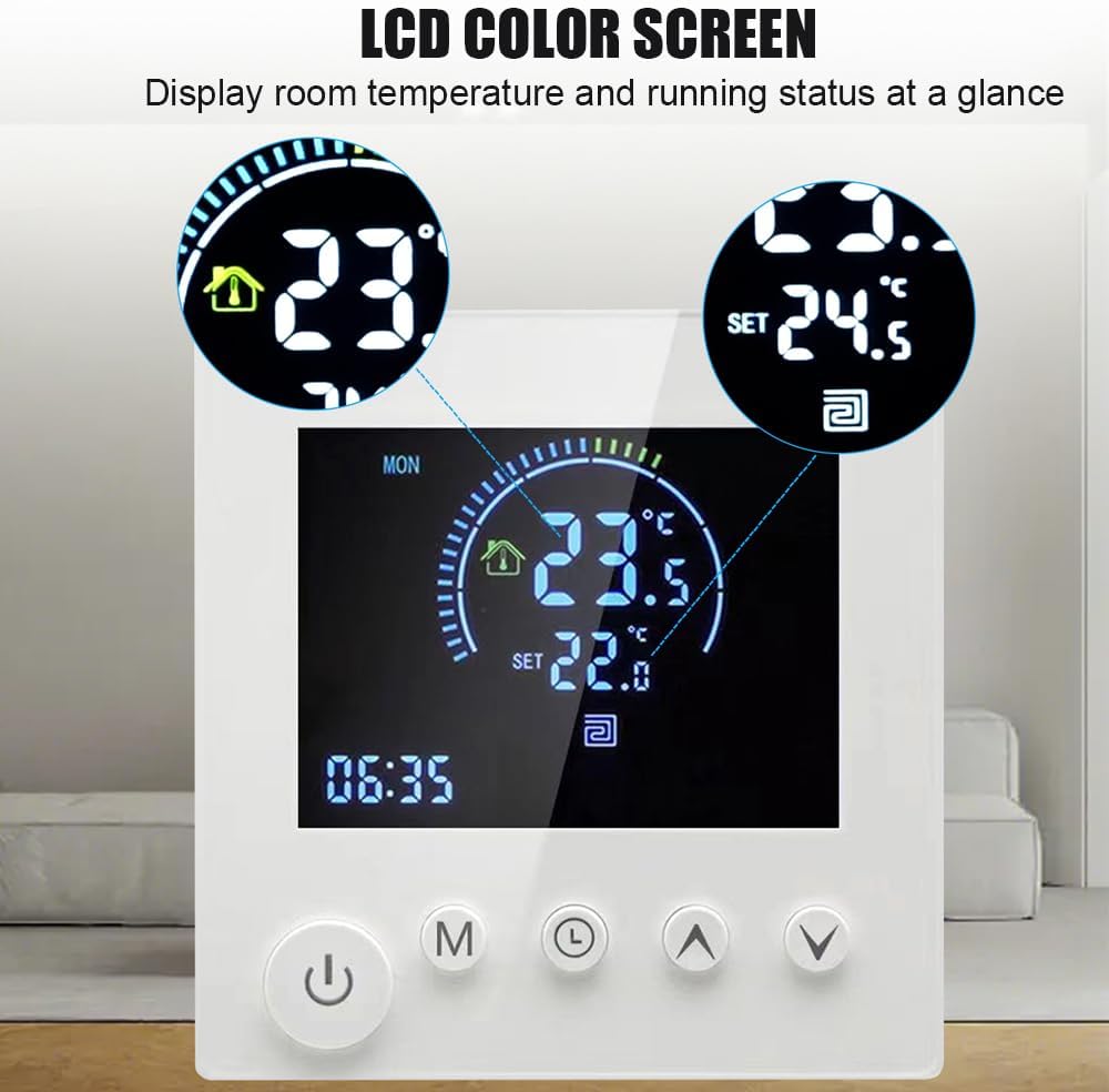 Thermostat Fussbodenheizung, Thermostat Heizung Smart Digital Raumthermostat Wandthermostat Programm