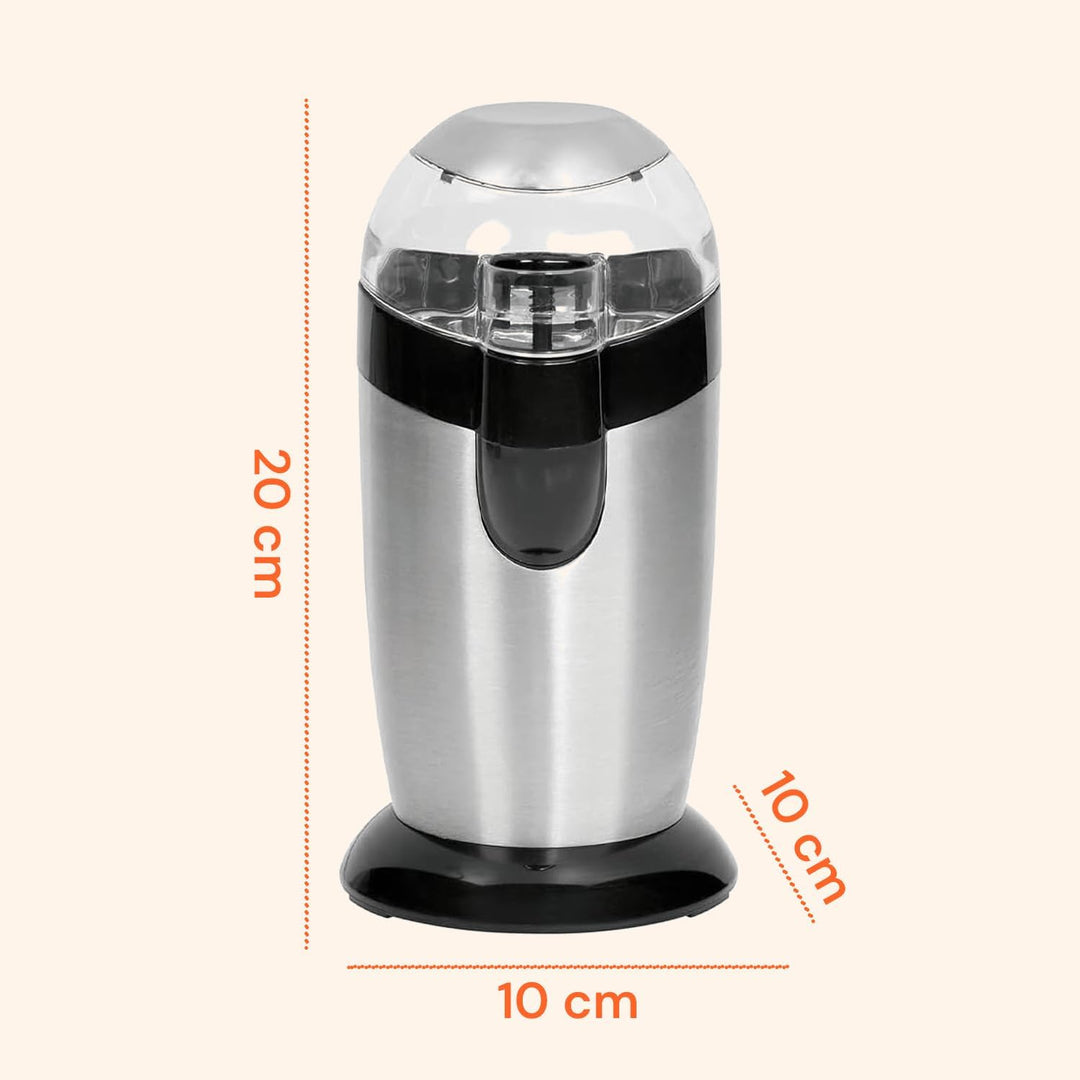 Avilia Elektrischer Kaffeemühle mit Klingen aus Edelstahl und hygienischem Behälter – Kaffeemühle fü