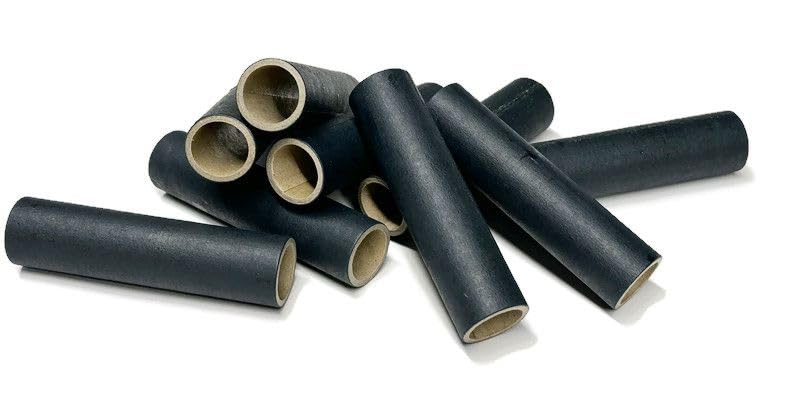 20mm Papphülse, Schwarz, 20 x 25,0 x 100mm, parallel, Schwarz, sehr stabil (50 Stück), 50