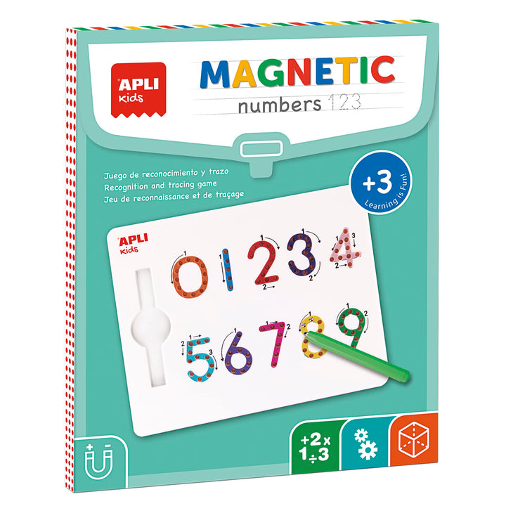 APLI Kids 19264 Magnetische Lerntafel – Zahlen 123 – Lernen Sie die Zahlen von 0 bis 9, inklusive Ma