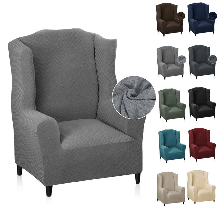 MAXIJIN Elastischer Sesselbezug mit Ohren 1 Stück Jacquard Sofaschutz Kopfstütze Sofabezug Sessel mi