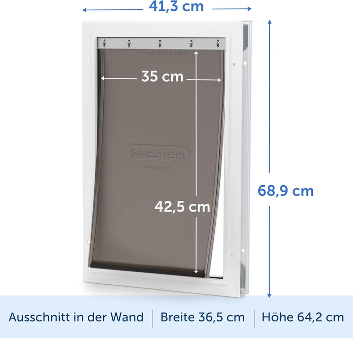 PetSafe Staywell Aluminium Hundeklappe, Langlebiger Aluminium-Rahmen, Magnetverschluss, Für Hunde bi