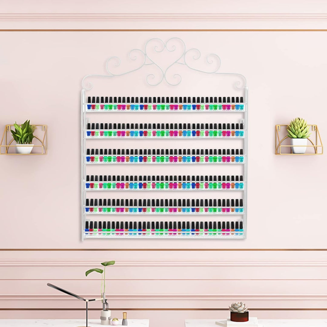 6-tier Metall Nagellackständer Nagellack Aufbewahrung Display Wandregal Nagellack Organisator Lippen