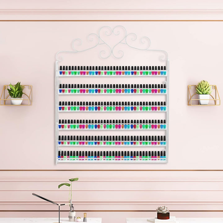 6-tier Metall Nagellackständer Nagellack Aufbewahrung Display Wandregal Nagellack Organisator Lippen