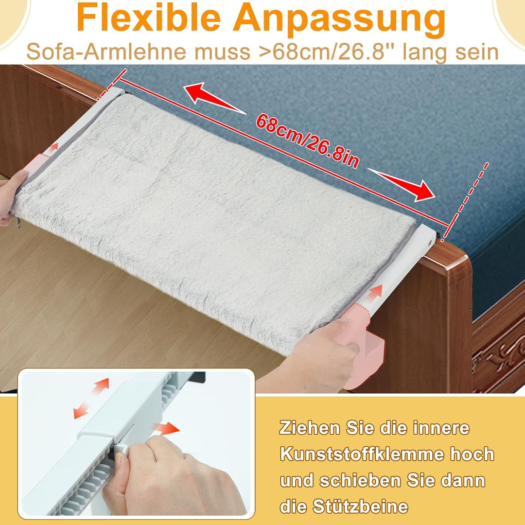 GUUSII HOME Katzenliege Balkon Fensterhängematte für Heizung Heizkörper 67.5 * 34.5cm Hängematte für