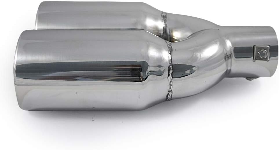 Doppel Dual Auspuffblende Endrohr Endstuck Auspuff Blende Schalldampf Sportauspuff Universell Schall