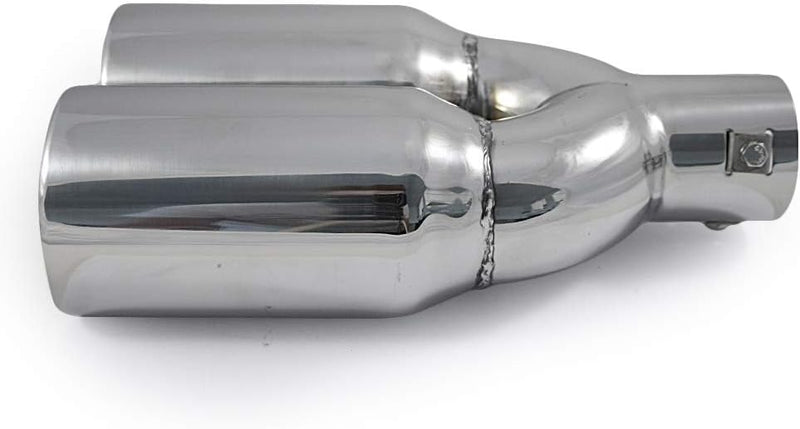 Doppel Dual Auspuffblende Endrohr Endstuck Auspuff Blende Schalldampf Sportauspuff Universell Schall