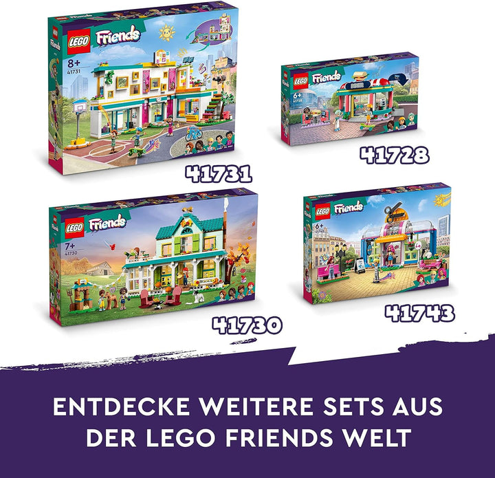 LEGO 41735 Friends Mobiles Haus, Camping-Spielzeug mit Auto, Tieren und Mini-Puppen Leo, Paisley & L
