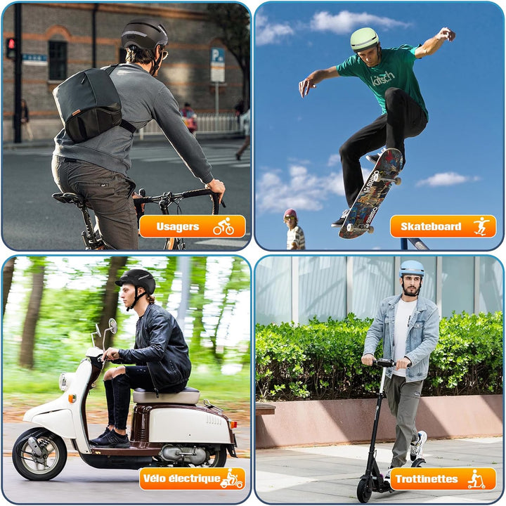 Shinmax Fahrradhelm Damen Herren mit Blinker & Licht, Fahrrad Helm Erwachsene mit USB Wiederaufladba