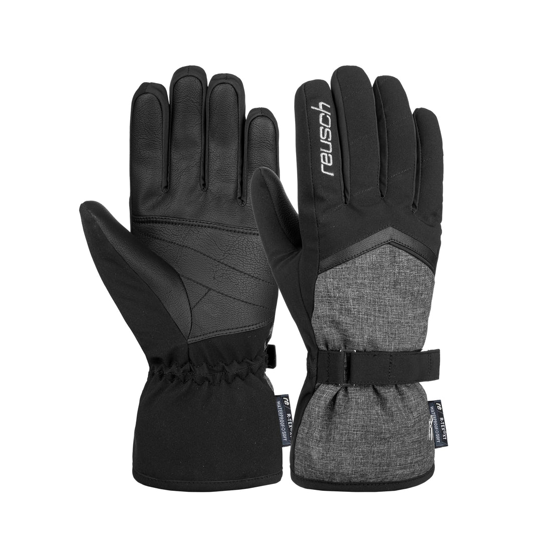 Reusch Damen Handschuhe Moni R-tex Xt Warm, Wasserdicht, Atmungsaktiv 7.5 schwarz / grau, 7.5 schwar