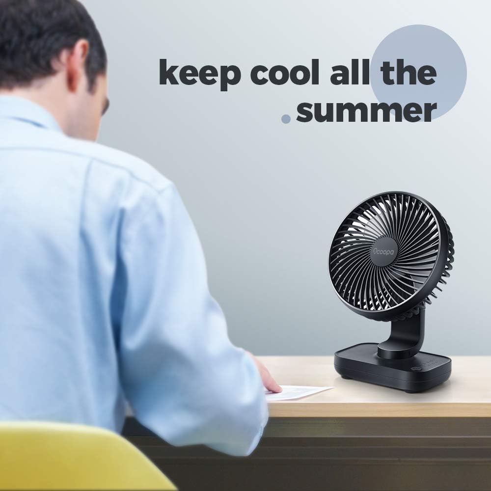 OCOOPA USB Ventilator - Ultra leise, 4 Geschwindigkeiten, leicht zu reinigen, sicher & langlebig, ko