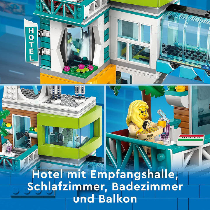 LEGO 60380 City Stadtzentrum Set, Modellbausatz, Spielzeug mit Spielzeugläden wie Friseur, Tierarzt,