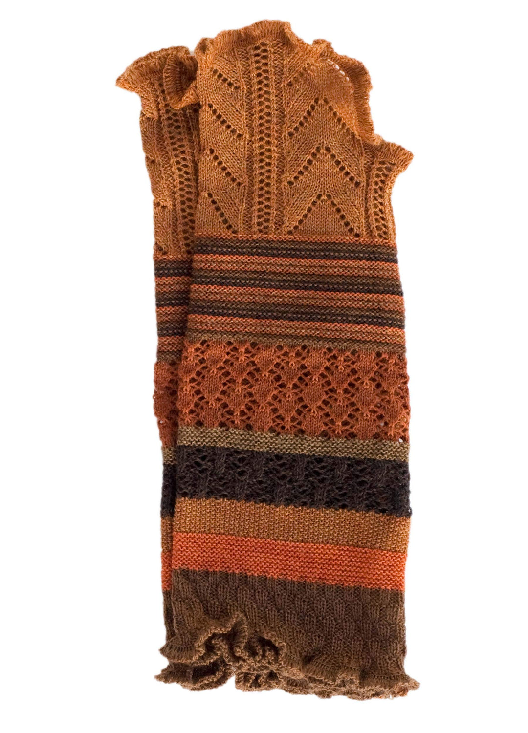 invero, Merino Armstulpen Ruby Mehrfarbig, 100% Wolle Henna, Henna