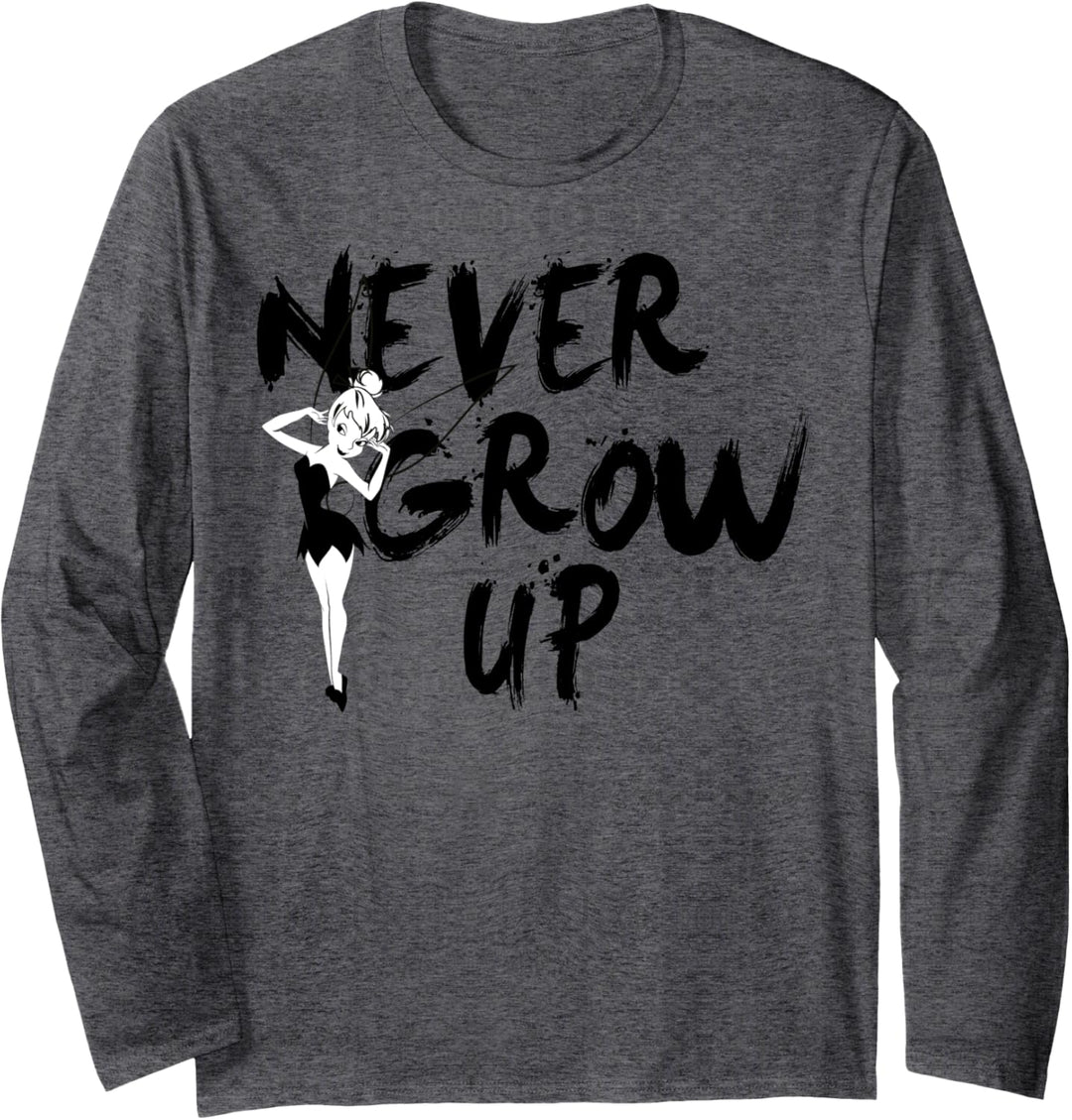 Disney Peter Pan Tinker Bell Never Grow Up Graffiti Langarmshirt