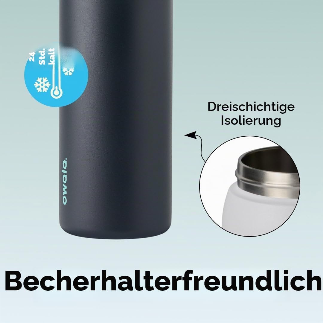 Owala FreeSip Isolierte Edelstahl Trinkflasche mit Strohhalm, 945 ml – BPA-frei, optimal für Sport,