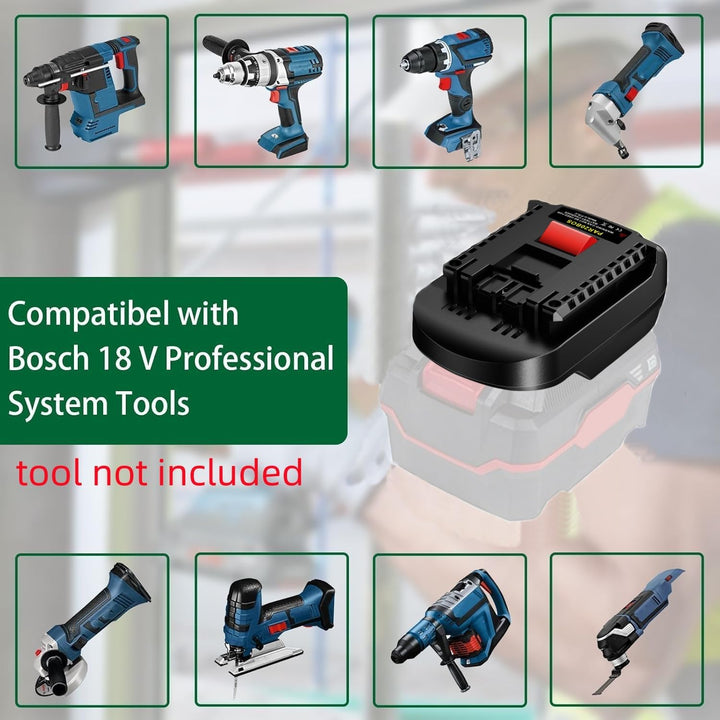 PAR20BOS Akkuadapter für Parkside auf Bosch GBA 18V Akku, Konverter für Parkside 20V XTeam-Akku auf