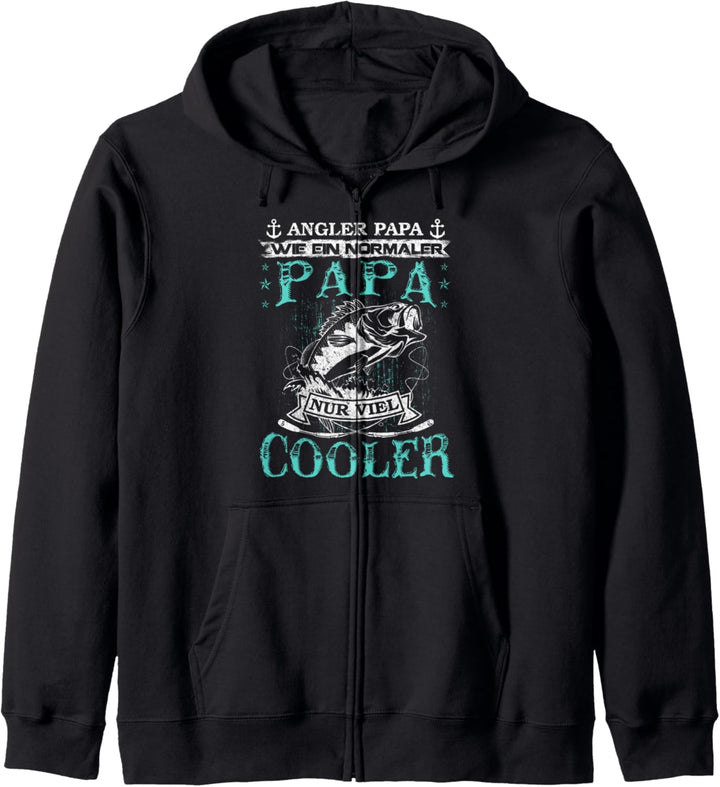 Angler Papa Fischer Vater Papa Angeln Geburtstag Geschenk Kapuzenjacke